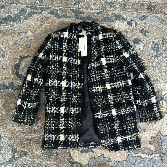 NWT Veronica Beard Crispin Coat Black Multi Size 2 - Picture 3 of 9